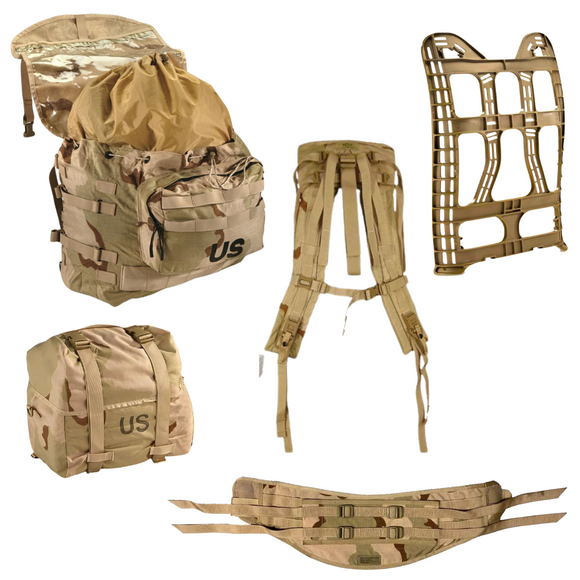 GI MOLLE II 3-Color Desert 5-Piece Pack System
