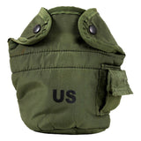 GI 1-Qt Hydration Kit – 1 QT .Canteen (New), OD MOLLE Cover (Used) & G.I. Stainless Steel Canteen Cup (Used)