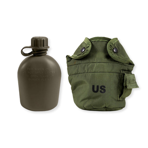 1-Qt OD Hydration Kit – New GI Canteen & OD MOLLE Used Canteen Cover