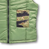 Tiger Stripe Cotton Ripstop Vest With Quilted Lining - Made in the US