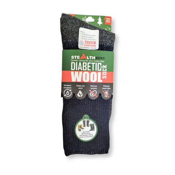 Diabetic Wool Blend Socks (12 Pack)