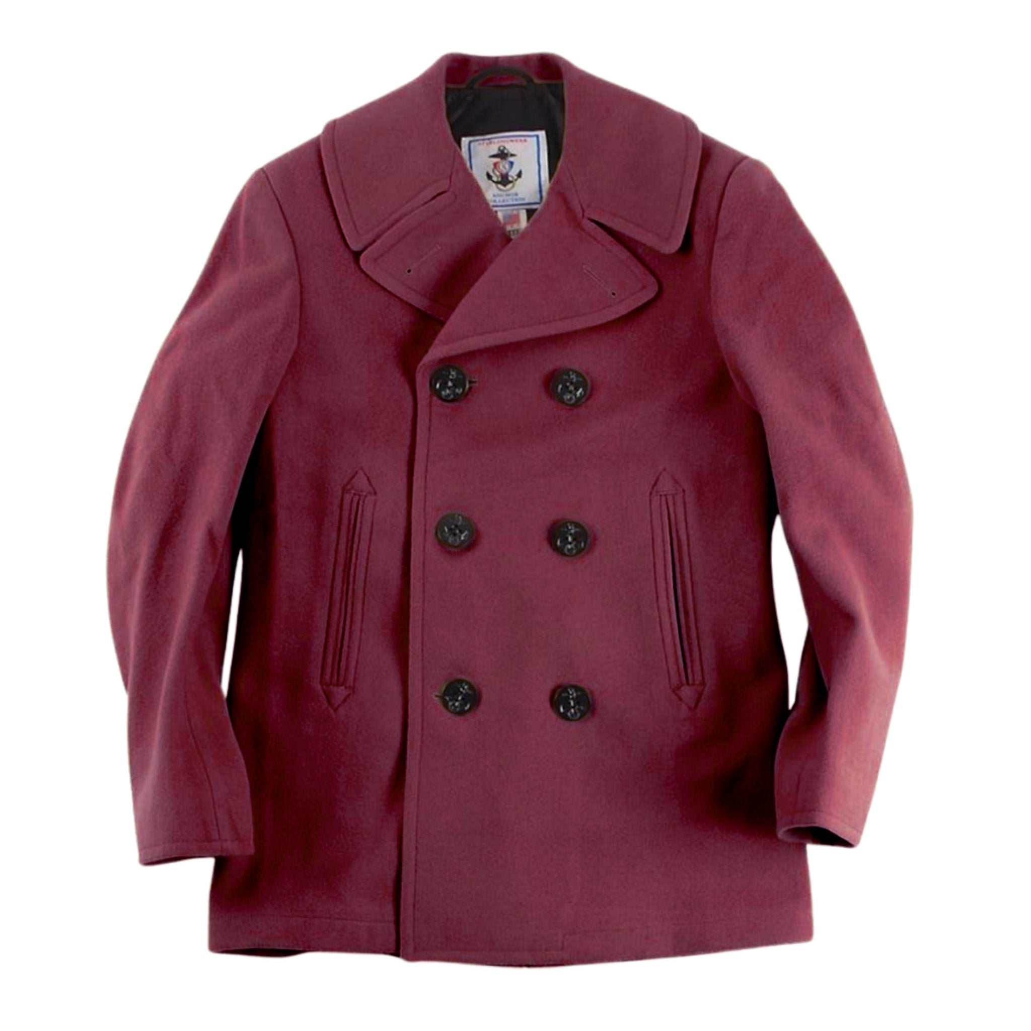 Frank & Oak newest Double Quilted Button Down Burgundy Pea Coat M