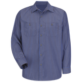 PolyCotton Stripe Work Shirt L/S