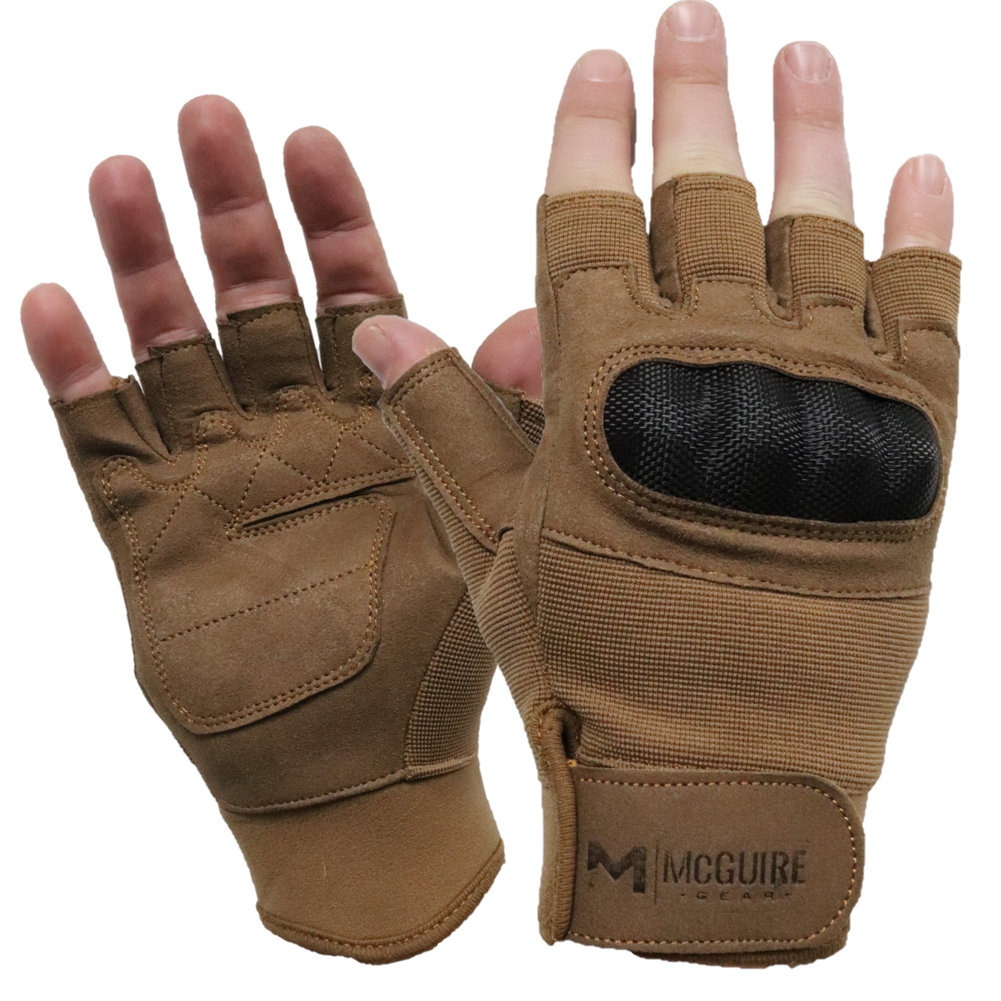 McGuire Gear Tactical Half Finger Hard Knuckle Gloves McGuire Army Navy