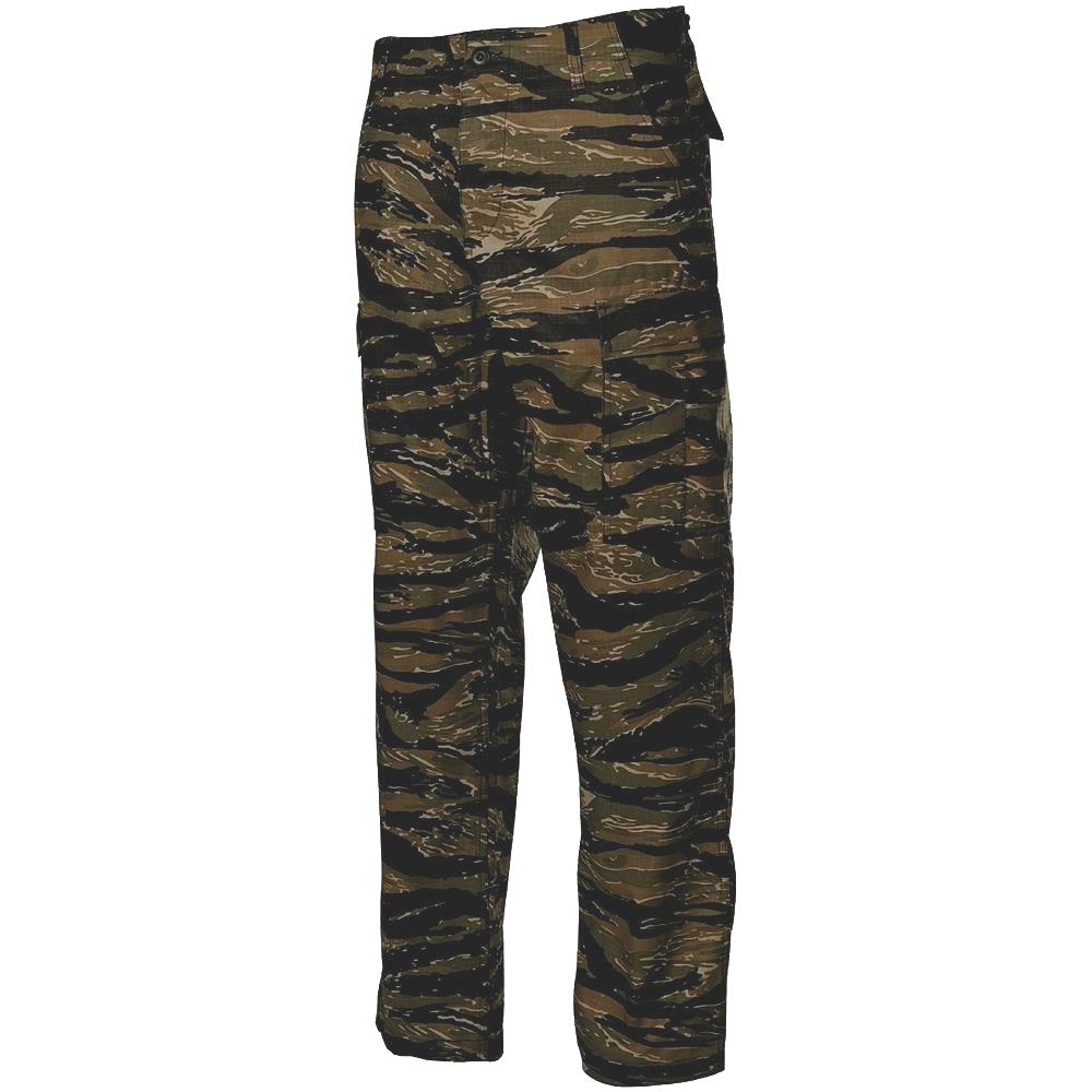 Tactical Cotton Ripstop BDU Pants - Small Regular / Tiger Stripe